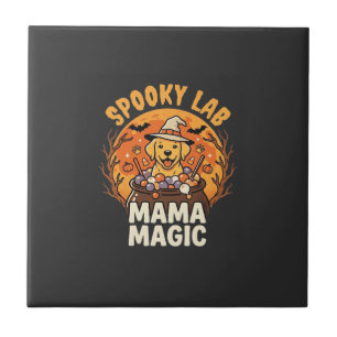 Carreau Magie de maman Labrador Halloween
