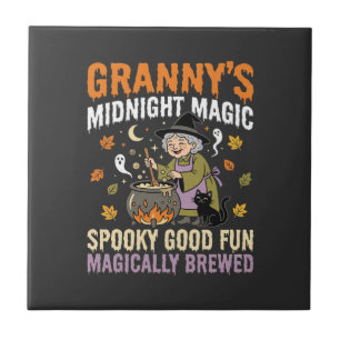 Carreau Magie du Chaudron de Mamie Halloween