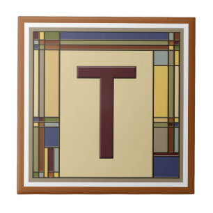 Carreau Magnifique Art & Artisanat Géométrique Initiale T