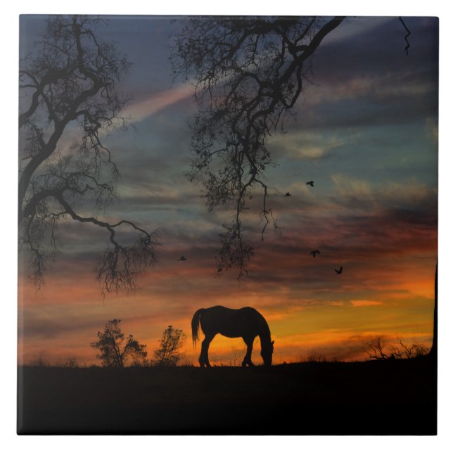 Carreau Magnifique Carrelage d'art Cheval Sud-Ouest (Devant)