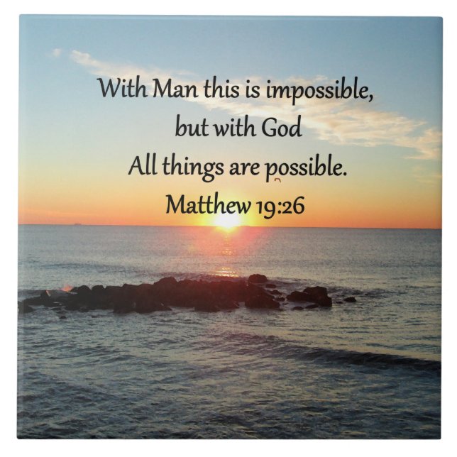 CARREAU MAGNIFIQUE MATTHEW 19:26 PHOTO DESIGN (Devant)