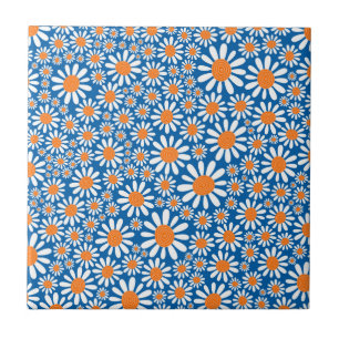 Carreau Magnifique Motif Retro Daisy