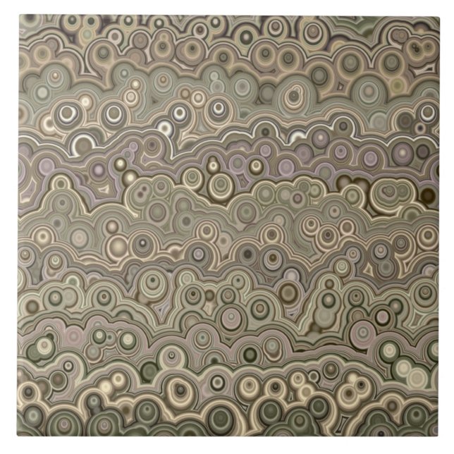 Carreau Magnifique motif vert jaune marron M4 (Devant)