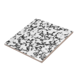 Carreau Magnifique pierre de marbre blanc noire branchée -