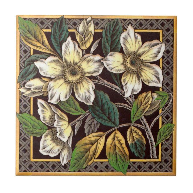 Carreau Magnifique Repro de cessionnaire floral victorien (Devant)
