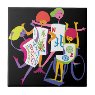 Carreau Mah Jongg Bonne Danse Carrelage noir