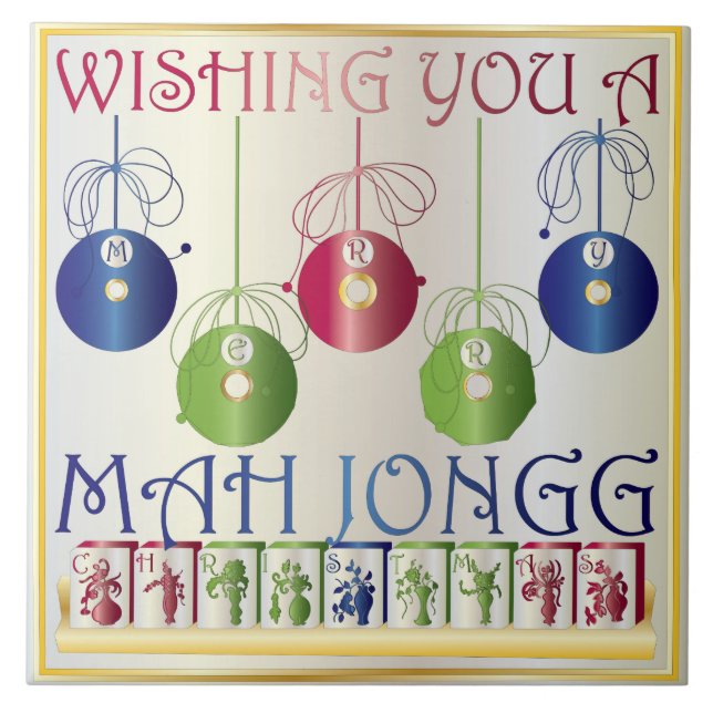 Carreau Mah Jongg Christmas Bettors (Devant)