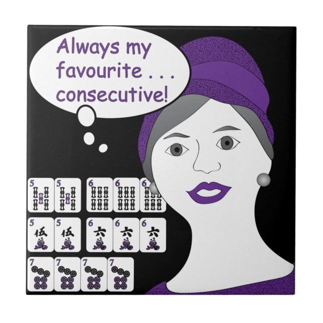 Carreau Mah Jongg Dit : Carrelage consécutif (Devant)