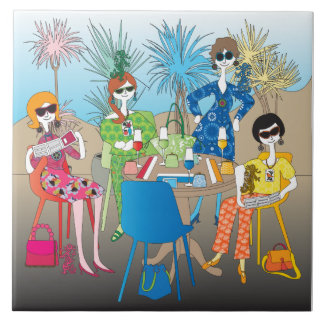 Carreau Mah Jongg Dragon Ladies Ceramic Tile