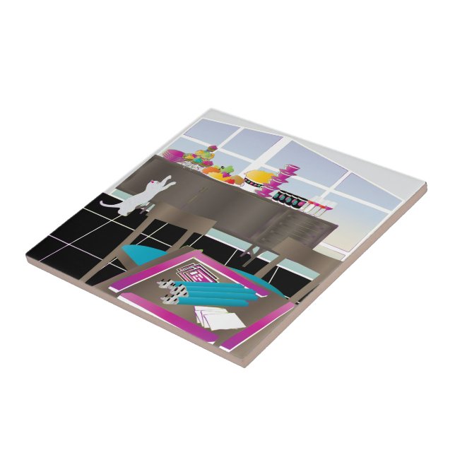 Carreau Mah Jongg Jeu Night Tile (Côté)