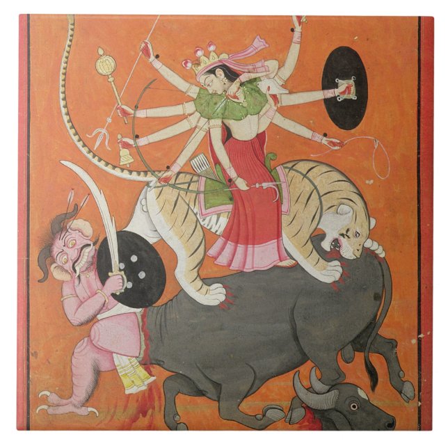 Carreau "Mahishasuramardini", du 'Devimahatmya du mA (Devant)