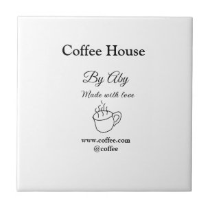 Carreau Maison de café faite avec amour ajoutez le texte d