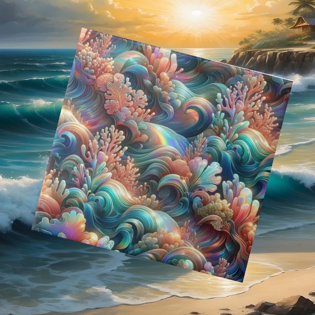 Carreau Maison de plage colorée | Décoration relaxante de  (Créateur téléchargé)
