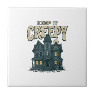 Carreau Maison Hantée Vintage Creepy Halloween Dés