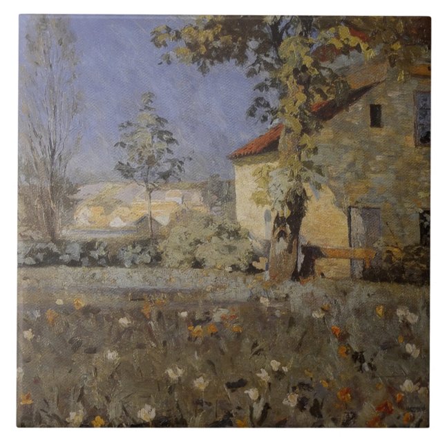 Carreau Maison vintage Mourier-Petersen dans le jardin (Devant)