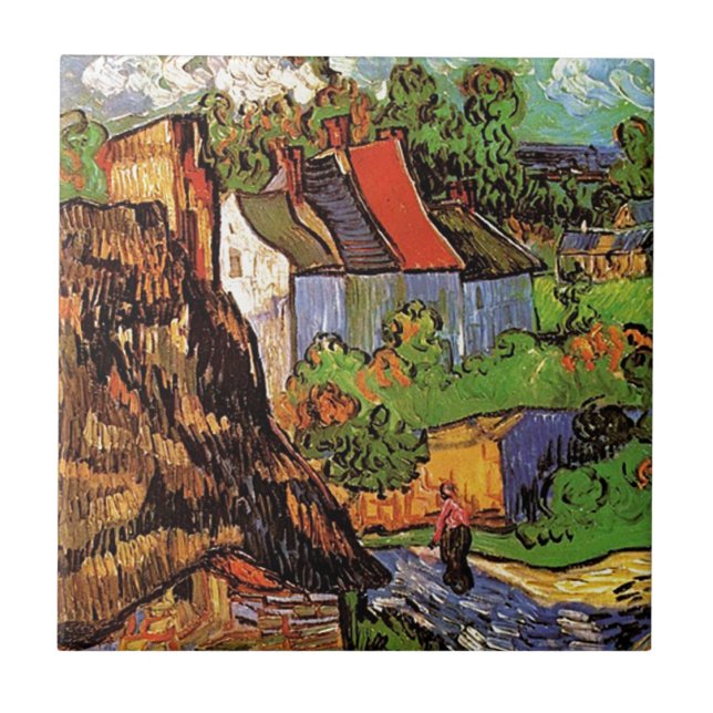 Carreau Maisons à Auvers, Vincent van Gogh. Village (Devant)