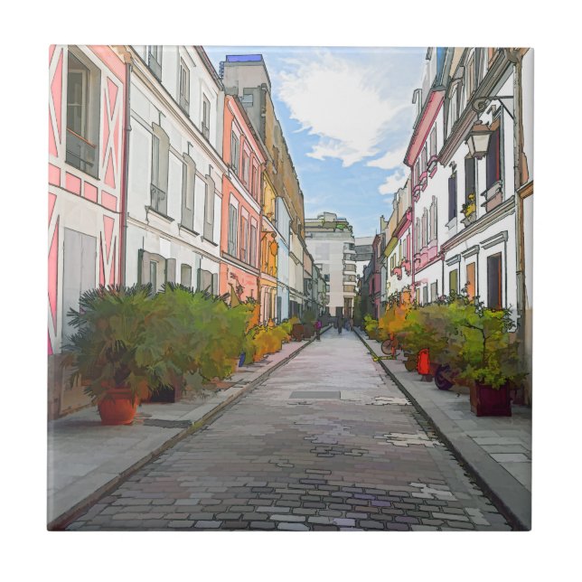 Carreau Maisons colorées rue Cremieux - Paris (Devant)
