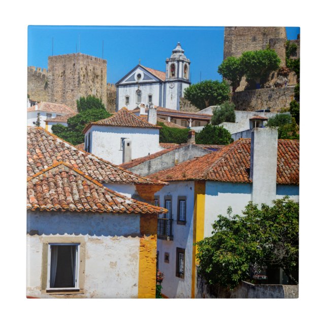Carreau Maisons traditionnelles aux toits rouges| Portugal (Devant)
