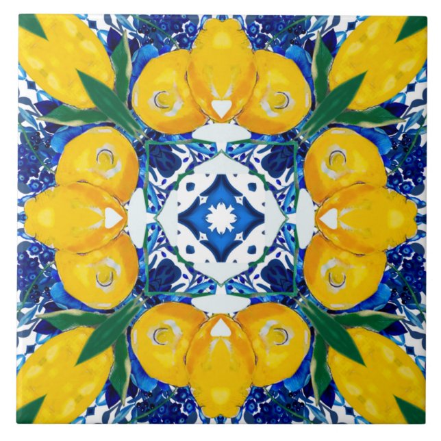 Carreau Majolica, carrelage méditerranéen, (Devant)