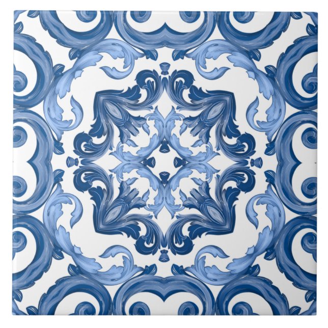 Carreau Majolica, carrelage méditerranéen, (Devant)