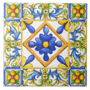 Carreau Majolica, tuile espagnole, méditerranée