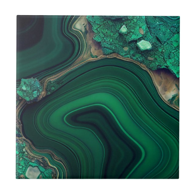 Carreau Malachite Cu6CO3(OH)2 (Devant)