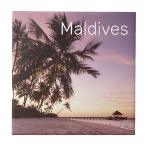 Carreau Maldives Ocean Indian Beach Sunset Island Souvenir