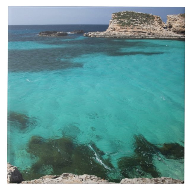 Carreau Malte, l'île de Comino, Le Lagon Bleu (Devant)