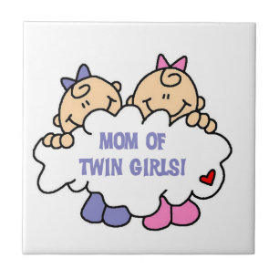 Carreau Maman de T-shirts et cadeaux Twin Girls