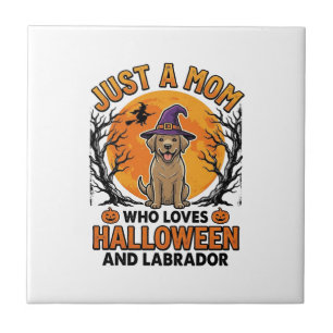 Carreau Maman Labrador Halloween Design de Chien Vintage_1