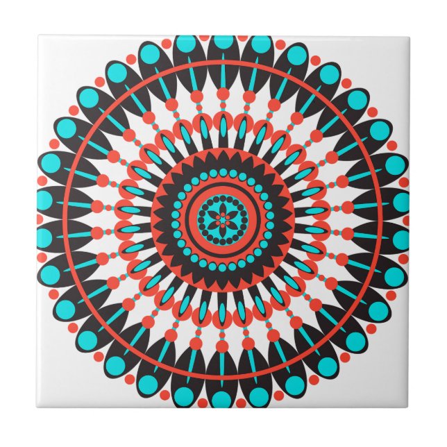 Carreau Mandala amérindienne (Devant)