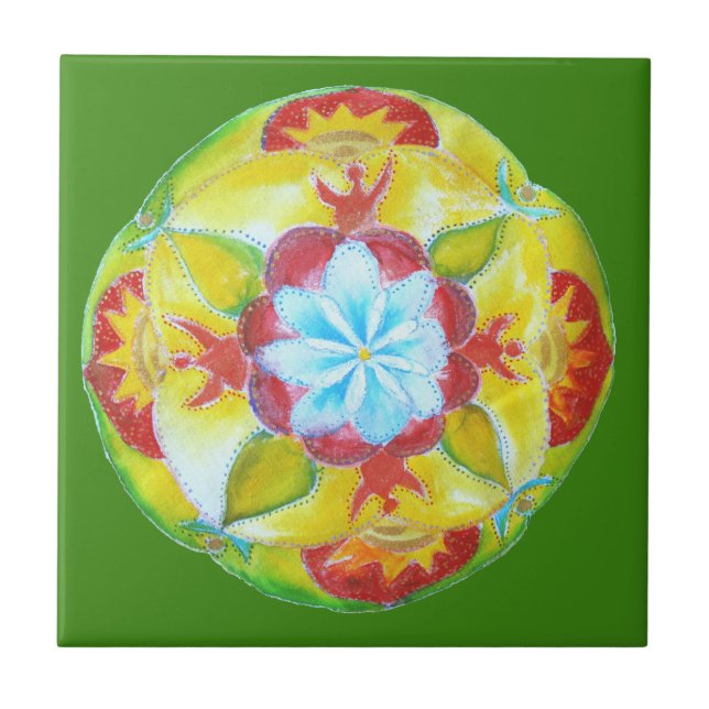 Carreau Mandala Art Custom Photo Tile (Devant)