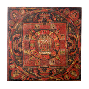 Carreau Mandala bouddhiste de la compassion