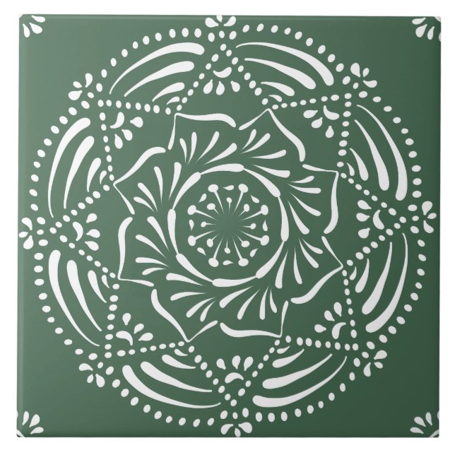 Carreau Mandala de forêt (Devant)