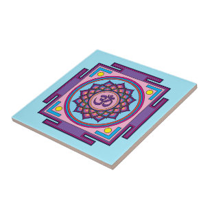 Carreau Mandala de l'OM Shanti OM