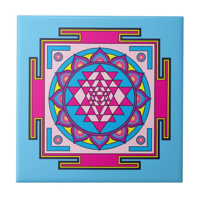 Carreau Mandala de Sri Yantra (Devant)