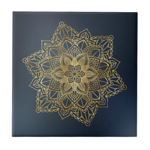Carreau Mandala d'or