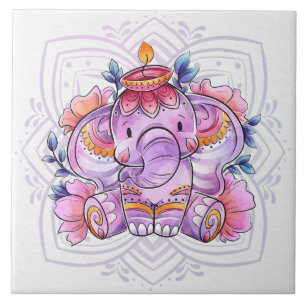 Carreau Mandala Elephant/Ganesh 