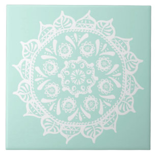 Carreau Mandala en verre de mer