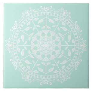 Carreau Mandala en verre de mer