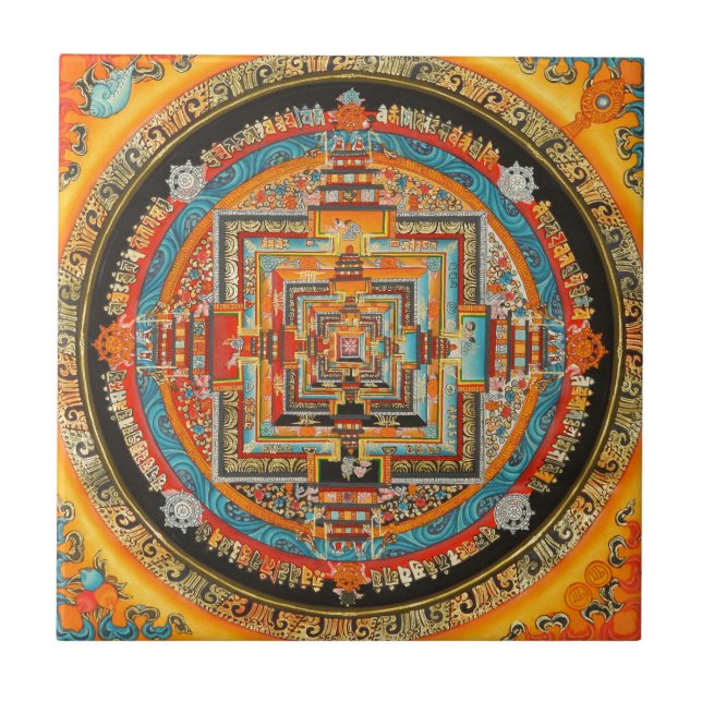 CARREAU MANDALA ÉSOTÉRIQUE III DE KALACHAKRA (Devant)