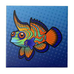 Carreau Mandarin cartoon / Poisson dragon