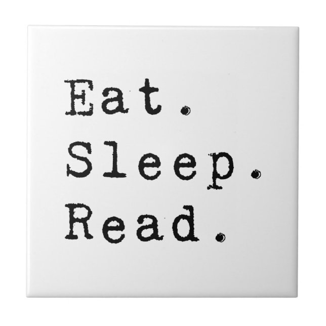 Carreau Manger. Dormir. Lire. (Devant)