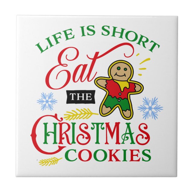 Carreau Mangez coloré les cookies de Noël (Devant)