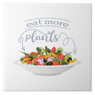 Carreau Mangez plus de plantes frais motivation salade let