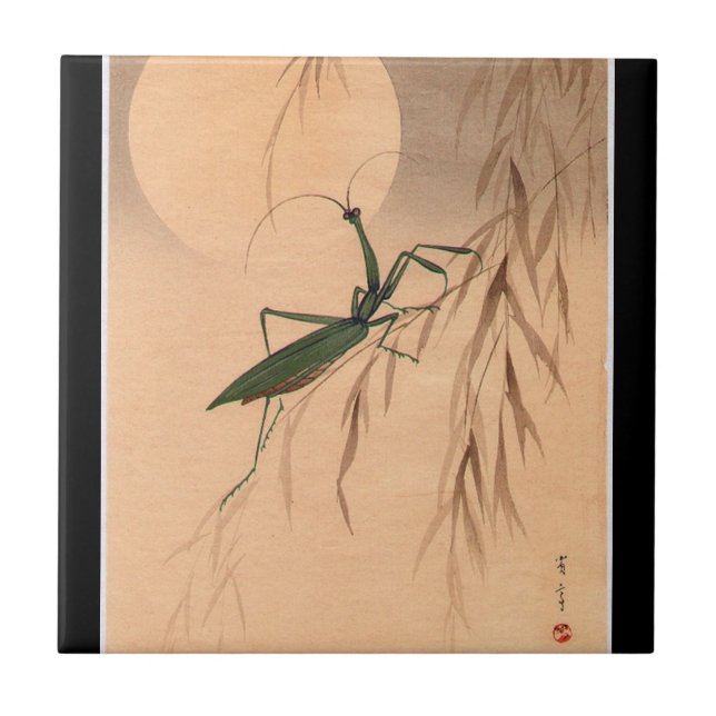 Carreau Mante de prière et les 1800s japonais de l'art C. (Devant)