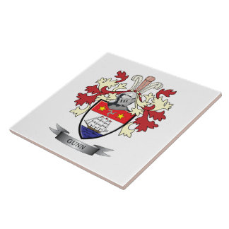 Carreau Manteau de crête de famille de Gunn des bras