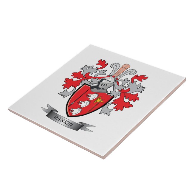 Carreau Manteau de crête de famille de Rankin des bras (Côté)