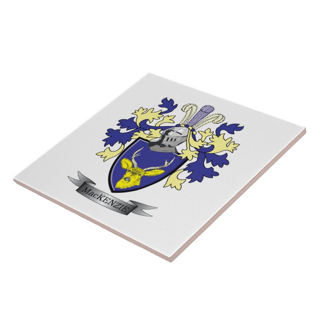 Carreau Manteau de crête de famille du Mackenzie des bras (Côté)