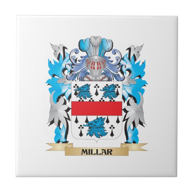 Carreau Manteau de Millar des bras - crête de famille (Devant)